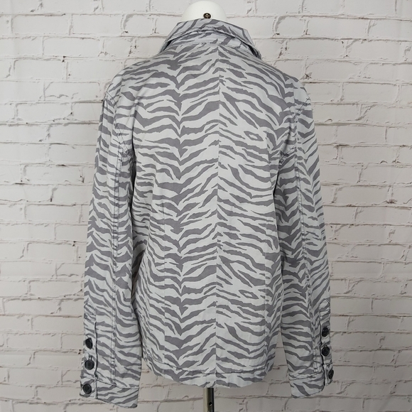 Kensie Zebra-Print Coat - Picture 3 of 11